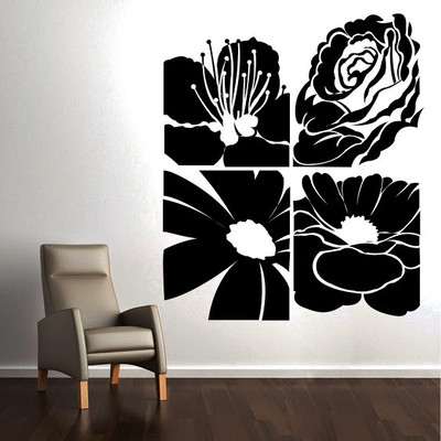 50% OFF on DeStudio DeStudio Abstract Flowers Wall Stickers Size JUMBO WALL STICKER Sticker