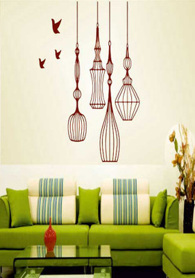 69% OFF on Ritzy Birds Out Of Cage Living Room Wall Decal Sticker