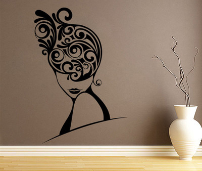 87% OFF on Decor Kafe Decal Style Swirls in Hair Large Size-30*44 Inch Vinyl Film Sticker Pack of 1
