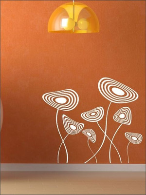 82% OFF on Wall1ders Abstract Flowers PVC Vinyl Sticker Sticker Pack of 1