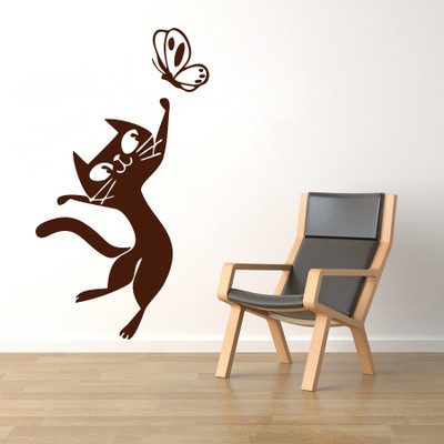 85% OFF on D��cor Kafe Decal Style Cat and Butterfly Wall Art Large Size-23*42 Inch Wall Sticker Sticker Pack of 1 85% OFF on D��cor Kafe Decal Style Cat and Butterfly Wall Art Large Size-23*42 Inch Wall Sticker Sticker Pack of 1