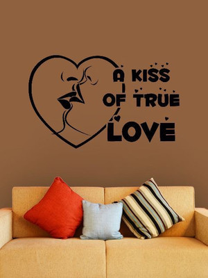 80% OFF on Wall1ders Kiss Of Love PVC Vinyl Sticker Sticker Pack of 1
