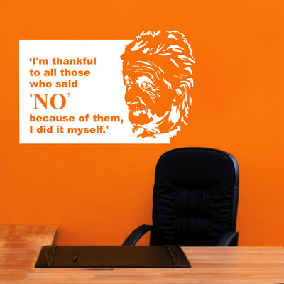 40% OFF on Creative Width Decor Einstein Quote Vinyl Sticker Sticker Pack of 1