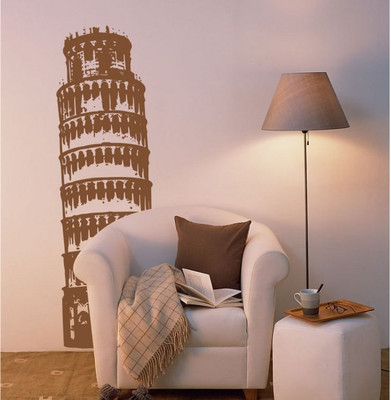 61% OFF on Uberlyfe Enchanting Tower of Pisa Pigmented Polyvinyl Films Imported Sticker Pack of 1