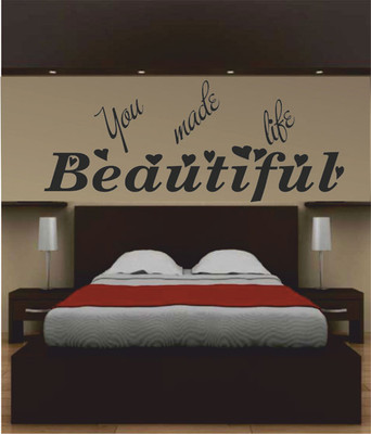 50% OFF on Ritzy You Made Life Beautiful Living Room Wall Quotes Wall Decal Sticker