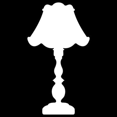 Chipakk Lamp 4 - White Wall Decal Small Pigmented Polyvinyl Films Imported Sticker