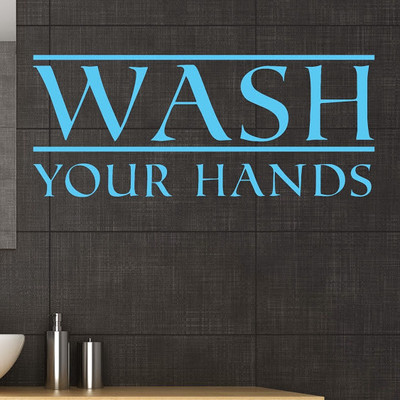 50% OFF on DeStudio Wash Your Hands Two Wall Sticker Sticker
