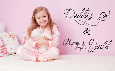 84% OFF on Decor Kafe Decal Style Daddy & Mummy Art Medium Size-27*23 Inch Wall Sticker Sticker Pack of 1