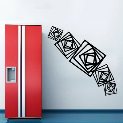 40% OFF on Creative Width Decor Square Illusion Vinyl Sticker Sticker Pack of 1