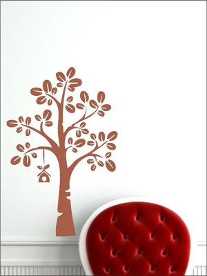 82% OFF on Wall1ders Tree & Bird House PVC Vinyl Sticker Sticker Pack of 1