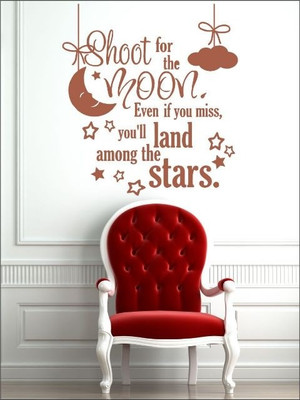 82% OFF on Wall1ders Shoot For The Moon PVC Vinyl Sticker Sticker Pack of 1