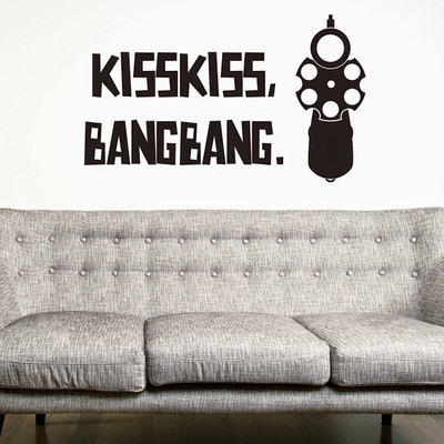 50% OFF on DeStudio Kiss Kiss Bang Bang Movies Quotes Decal2 Wall Sticker Sticker
