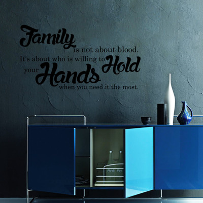 30% OFF on Creative Width Decor Family Is Not About Blood Vinyl Sticker Sticker Pack of 1