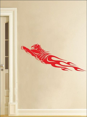 87% OFF on Wall1ders Fire Flying Tiger PVC Vinyl Sticker Sticker Pack of 1