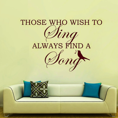 50% OFF on DeStudio DeStudio Music Quote Two Wall Stickers Size GIANT WALL STICKER Sticker