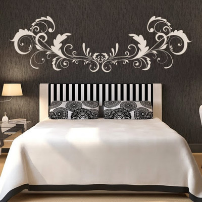 84% OFF on DeStudio Swirly Flower Embelishment Size Jumbo WALL STICKER Sticker