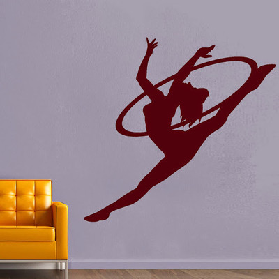 87% OFF on DeStudio Gymnast Lady Decal Two Size Tiny Wall Sticker