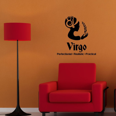25% OFF on Chipakk Virgo Zodiac Decal - Black-M Pigmented Polyvinyl Films Imported Sticker