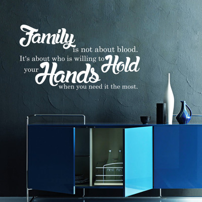 40% OFF on Creative Width Decor Family Is Not About Blood Vinyl Sticker Sticker Pack of 1