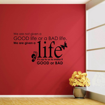 40% OFF on Creative Width Decor Good Life Bad Life Vinyl Sticker Sticker Pack of 1