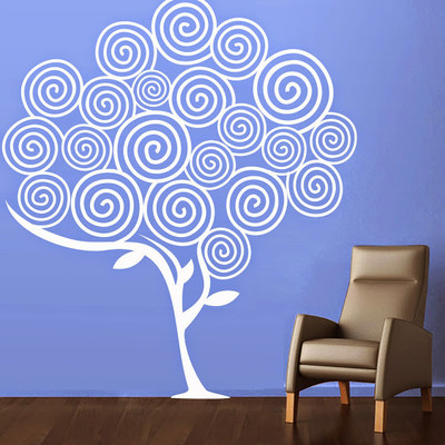 50% OFF on DeStudio DeStudio Swirl Tree New Two Wall Stickers Size JUMBO WALL STICKER Sticker