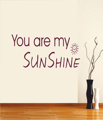 50% OFF on Ritzy You Are My Sunshine Living Room Wall Quotes Wall Decal Sticker