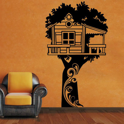 50% OFF on DeStudio DeStudio Tree Hut Wall Stickers Size SUPER WALL STICKER Sticker