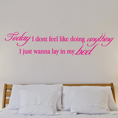 50% OFF on DeStudio Bruno Mars Song Lyrics Lazy Bed Decal 2 Wall Sticker Sticker