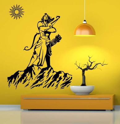 44% OFF on Hoopoe Decor Lord Rama with Sun Wall Sticker Pack of 1
