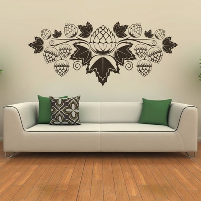 84% OFF on DeStudio Decorative Floral Pattern Size Jumbo WALL STICKER Sticker