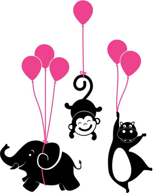 25% OFF on Chipakk Kids Happy Animals 03 Decal Pigmented Polyvinyl Sticker