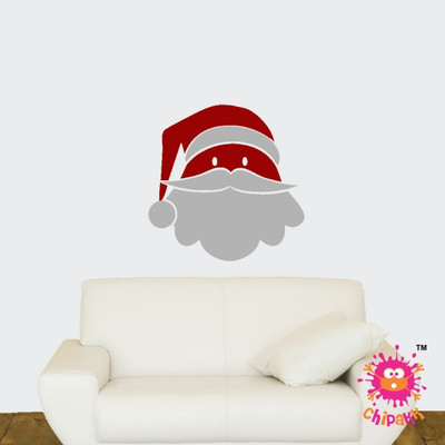Chipakk Santa Claus Face Medium Pigmented Polyvinyl Sticker