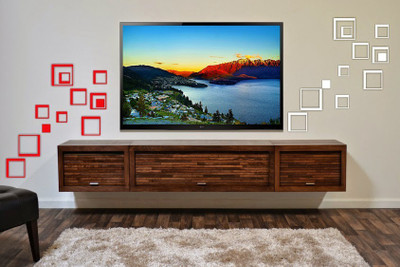 85% OFF on DeStudio 12 White 12 Red Square 3D Acrylic Sticker Pack of 24