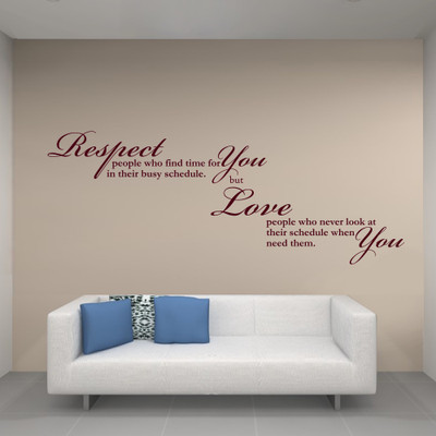 40% OFF on Creative Width Decor Respect You Love You Vinyl Sticker Sticker Pack of 1