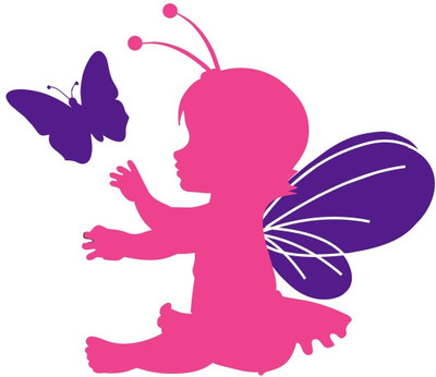 Chipakk Lil Fairy-Pink Wall Decal Medium Pigmented Polyvinyl Films Imported Sticker