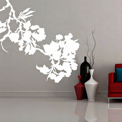 50% OFF on DeStudio DeStudio Flower Silhouette One Wall Stickers Size SUPER WALL STICKER Sticker