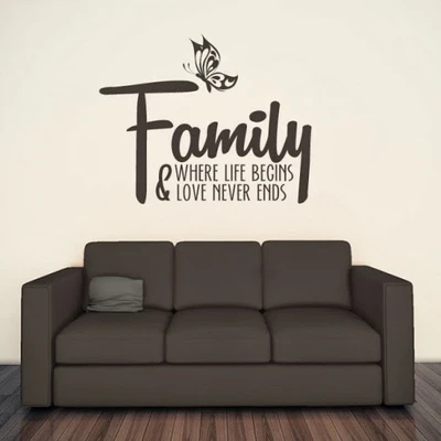 44% OFF on DeStudio Family Where Life Begins One Size Tiny Wall Sticker