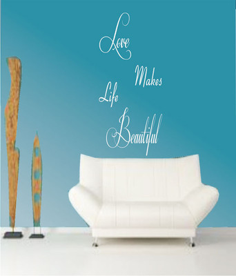50% OFF on Ritzy Love Makes Life Beautiful Living Room Wall Quotes Wall Decal Sticker