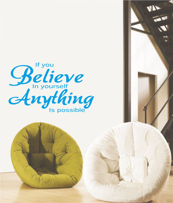 50% OFF on Ritzy Anything Is Possible Living Room Wall Quotes Wall Decal Sticker