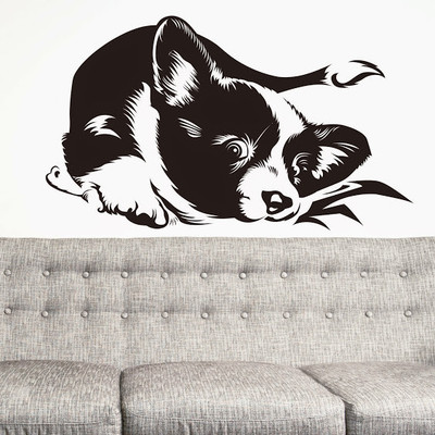 50% OFF on DeStudio Dog Shilhouette Cute Wall Sticker Sticker