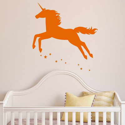 87% OFF on DeStudio Unicorn Girls Stars Mythical Decal2 Wall Sticker Sticker
