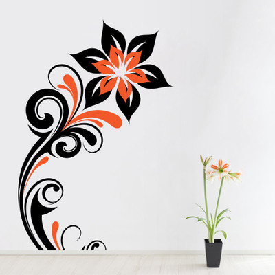 67% OFF on D��cor Kafe Decal Style Swirly Flowers Wall Sticker Small Size-13*19 Inch Wall Sticker Sticker Pack of 1 67% OFF on D��cor Kafe Decal Style Swirly Flowers Wall Sticker Small Size-13*19 Inch Wall Sticker Sticker Pack of 1