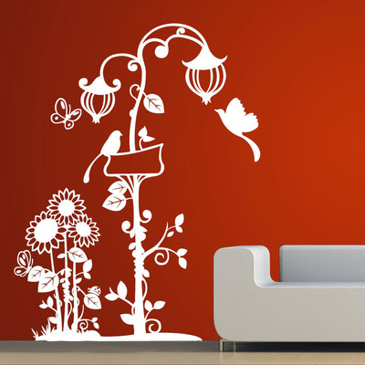 30% OFF on Creative Width Decor Birds N the Lamp Post Vinyl Sticker Sticker Pack of 1