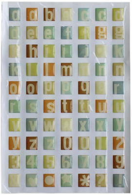 Tootpado Vivid for Crafts and Scrapbooking Alphabets Epoxy Sticker