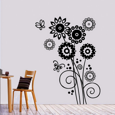 87% OFF on DeStudio Artistic Flowers Size Tiny Wall Sticker
