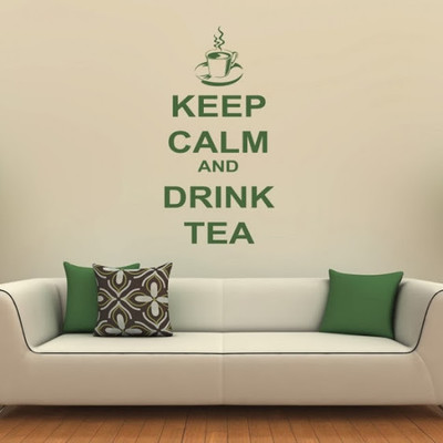 40% OFF on DeStudio Keep Calm And Drink Tea One Size Tiny Wall Sticker