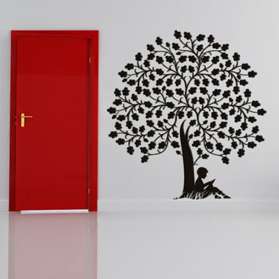 75% OFF on DeStudio Boy Under Tree Size Small Wall Sticker