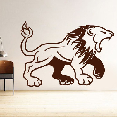 46% OFF on D��cor Kafe Decal Style Lion Roars Wall Art Tiny Size15*10 Inch Wall Sticker Sticker Pack of 1