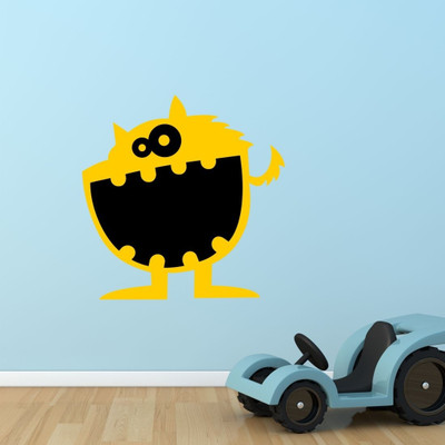 Chipakk Chalkboard Monster - Yellow Medium Pigmented Polyvinyl Films Imported Sticker