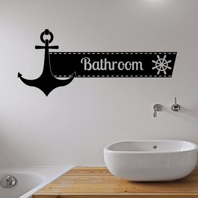 50% OFF on DeStudio Anchor One Color Black Size 150 X 60 Cms Wall Sticker